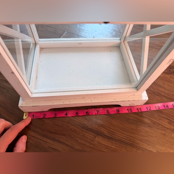 Vintage Distressed Wood and Glass Terrarium - Picture 4 of 15